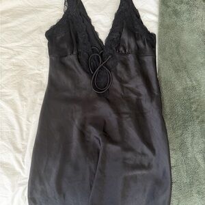 Princess Polly Satin Lace V-Neck Slip Dress